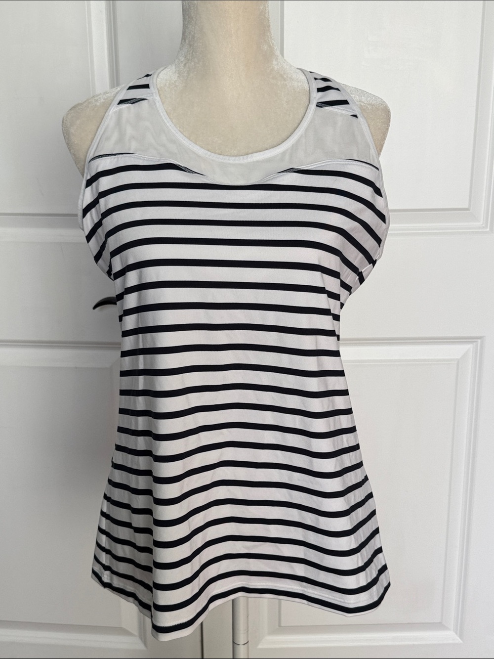 Athleta Striped Racerback Athletic Tank Top Size X-Large